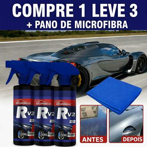 COMPRE 1 LEVE 3 Recuperax V2® - Compatível com Todas as Cores - Remove Manchas, Riscos e Pintura Queimada - Restaura o Brilho - 250ML - FRETE GRÁTIS HOJE