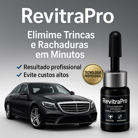 Revitra Pro 2.0 – Elimine Trincas e Rachaduras em Vidros com Facilidade - Repare para-brisas de carros e muito mais