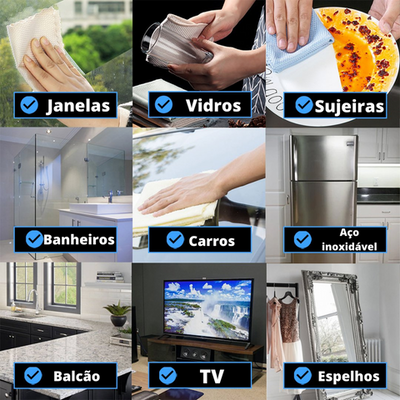 Kit Panos Mágicos™ Multi-Uso Reutilizáveis - Limpeza sem esforço!