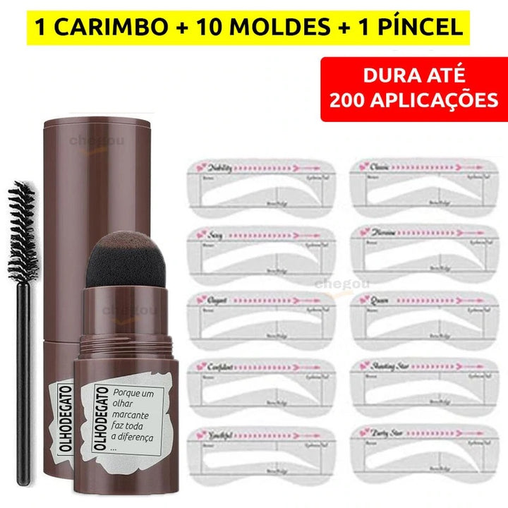Kit para Sobrancelhas Perfect Estêncil - Sobrancelhas perfeitas em segundos