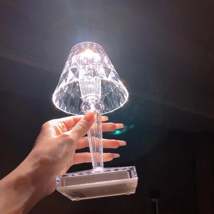 Luminária Crystal™ - Sem Fio LED 3 em 1 - Sensor Touch - Transforme sua Casa - Design Europeu